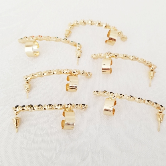 Multicolor Stackable Ear Pieces. 6 Pieces. New - Picture 5 of 7